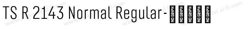 TS R 2143 Normal Regular字体转换